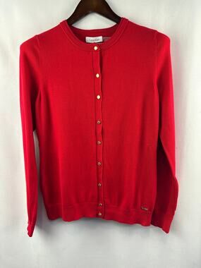 Women’s Calvin Klein Small Bright Red Cardigan